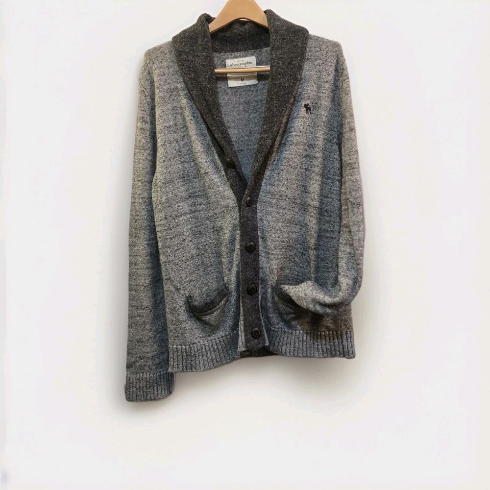 Abercrombie & Fitch Men's Cardigan Sweater Size Medium Preppy Y2k Academia